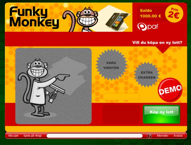 Funky monkey lottspel